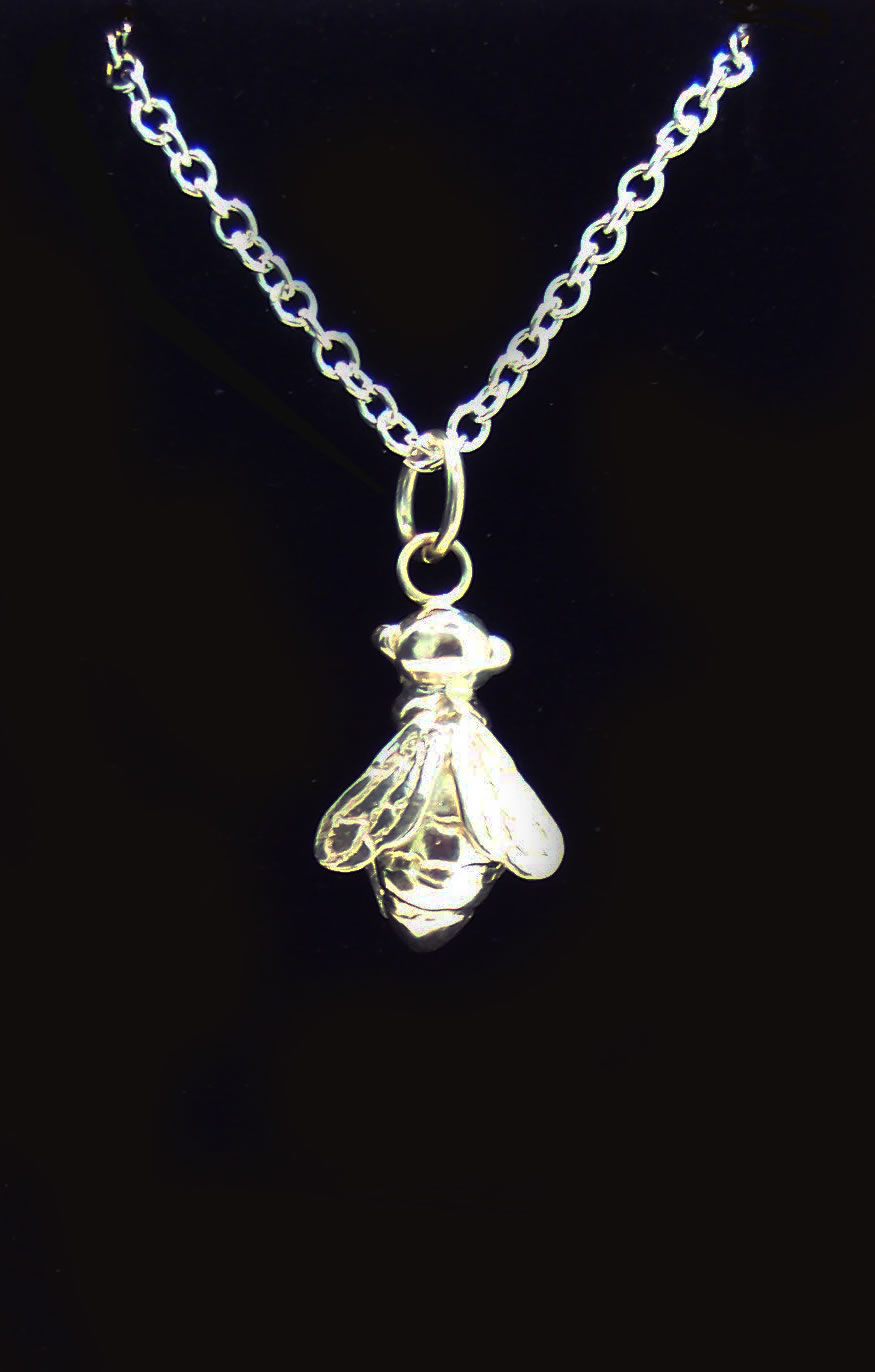 Silver Bee Necklace